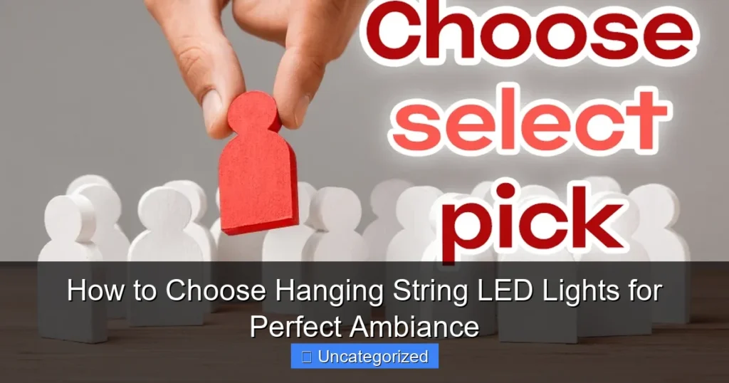 How to Choose Hanging String LED Lights for Perfect Ambiance
