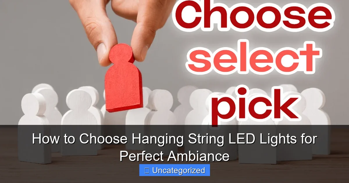 How to Choose Hanging String LED Lights for Perfect Ambiance