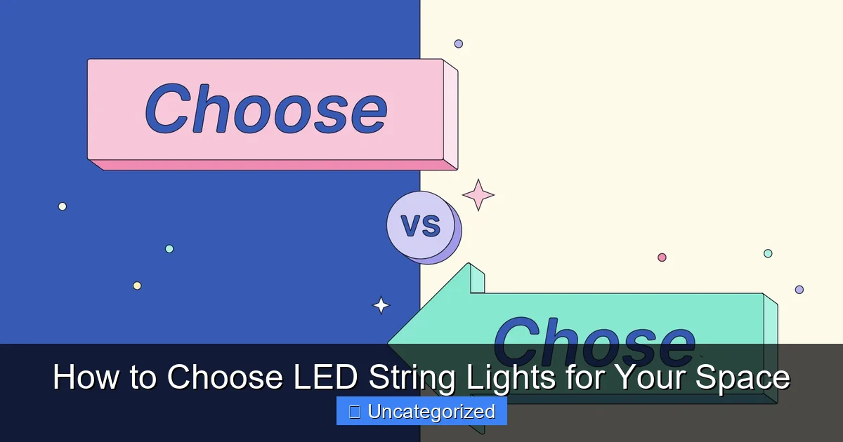 How to Choose LED String Lights for Your Space