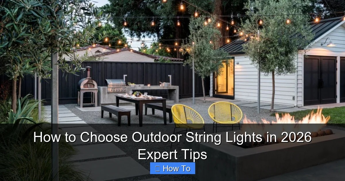 How to Choose Outdoor String Lights in 2026 Expert Tips