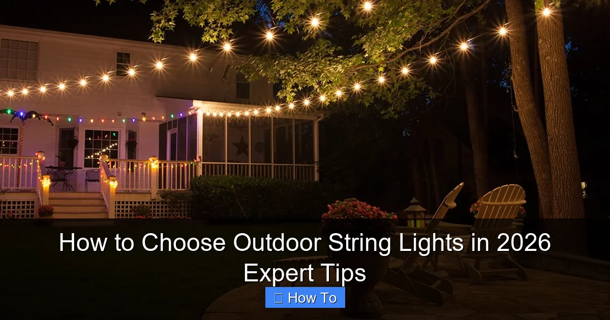 How to Choose Outdoor String Lights in 2026 Expert Tips
