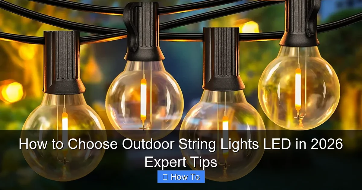 How to Choose Outdoor String Lights LED in 2026 Expert Tips
