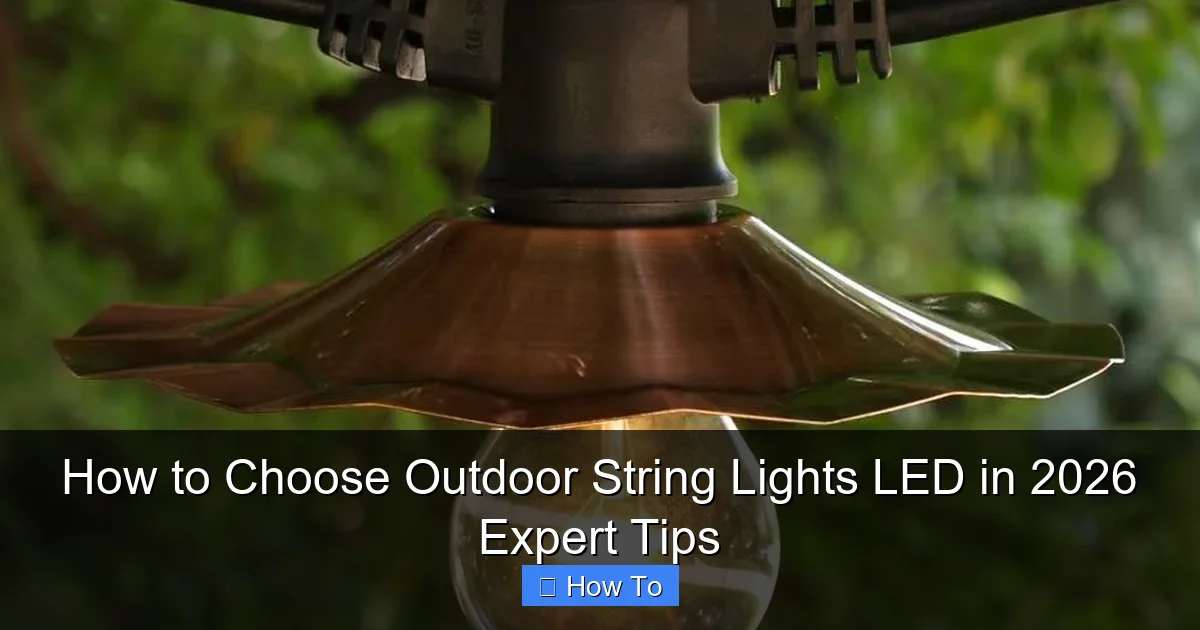 How to Choose Outdoor String Lights LED in 2026 Expert Tips