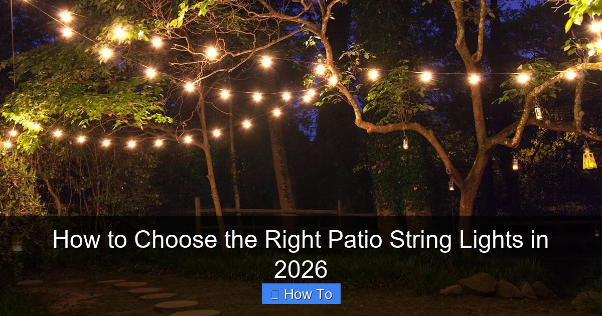 How to Choose the Right Patio String Lights in 2026