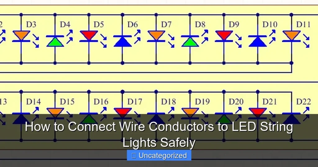 How to Connect Wire Conductors to LED String Lights Safely