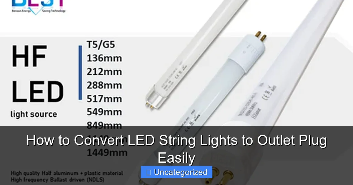 How to Convert LED String Lights to Outlet Plug Easily