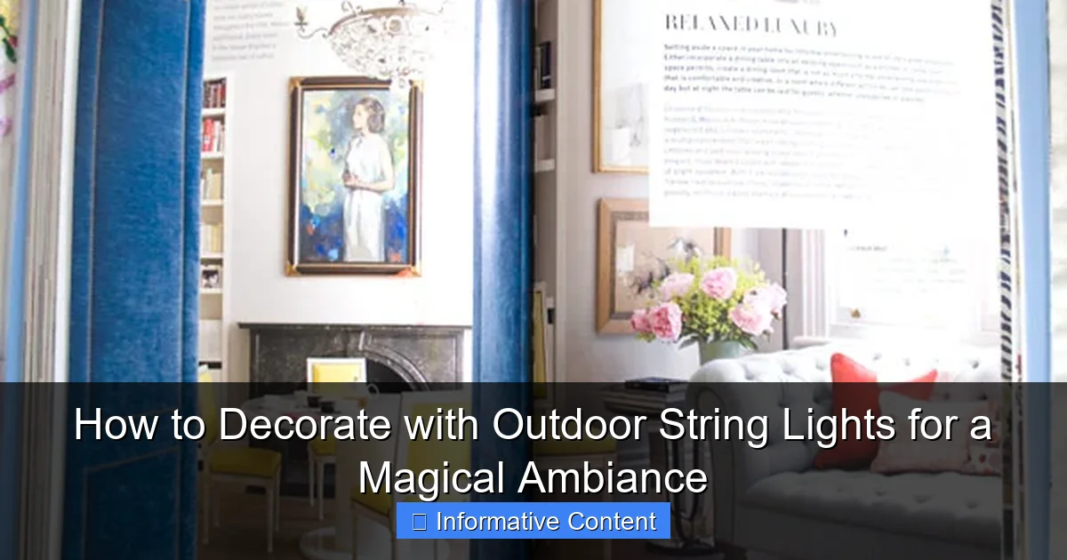 How to Decorate with Outdoor String Lights for a Magical Ambiance
