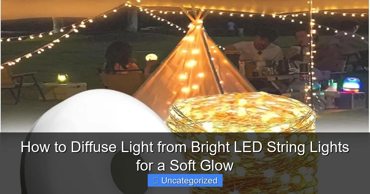 How to Diffuse Light from Bright LED String Lights for a Soft Glow