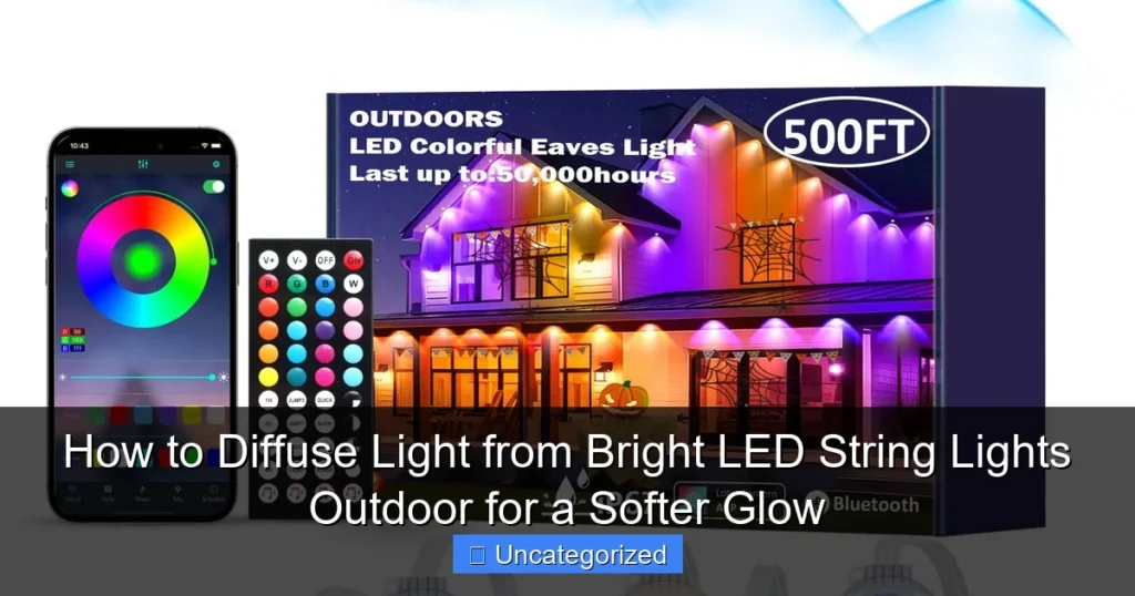 How to Diffuse Light from Bright LED String Lights Outdoor for a Softer Glow