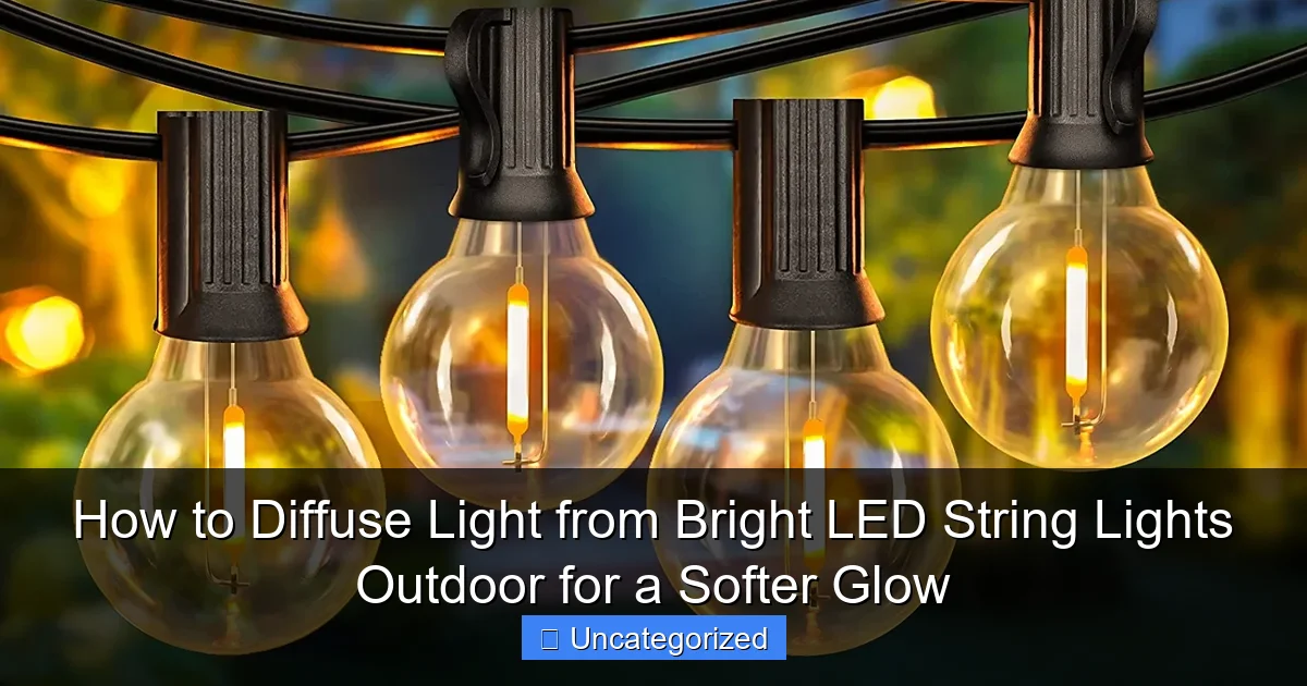 How to Diffuse Light from Bright LED String Lights Outdoor for a Softer Glow