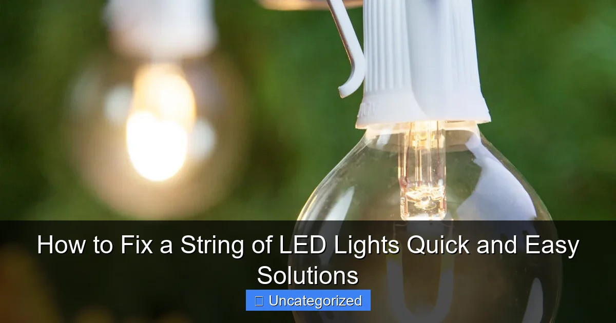 How to Fix a String of LED Lights Quick and Easy Solutions