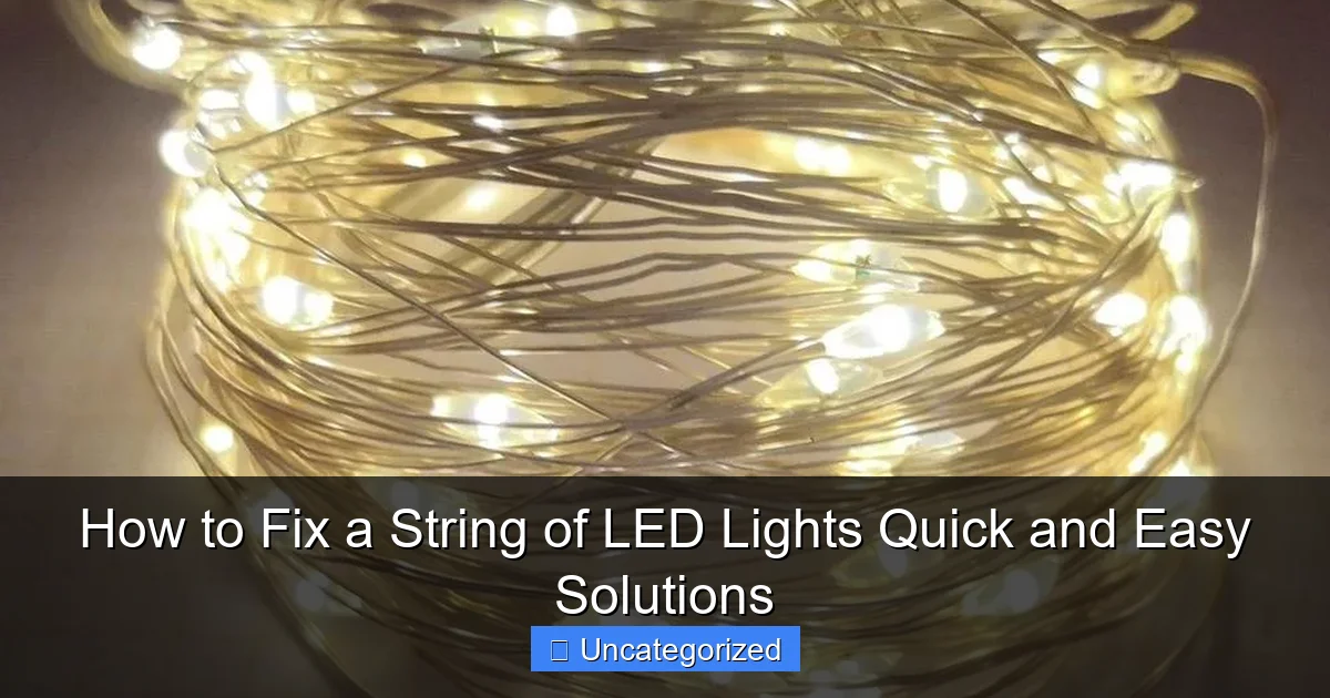 How to Fix a String of LED Lights Quick and Easy Solutions
