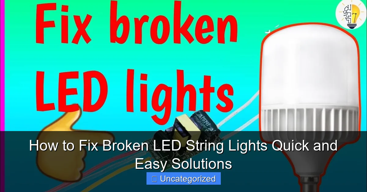 How to Fix Broken LED String Lights Quick and Easy Solutions