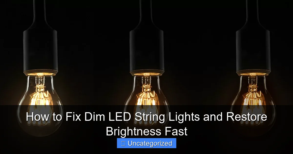 How to Fix Dim LED String Lights and Restore Brightness Fast