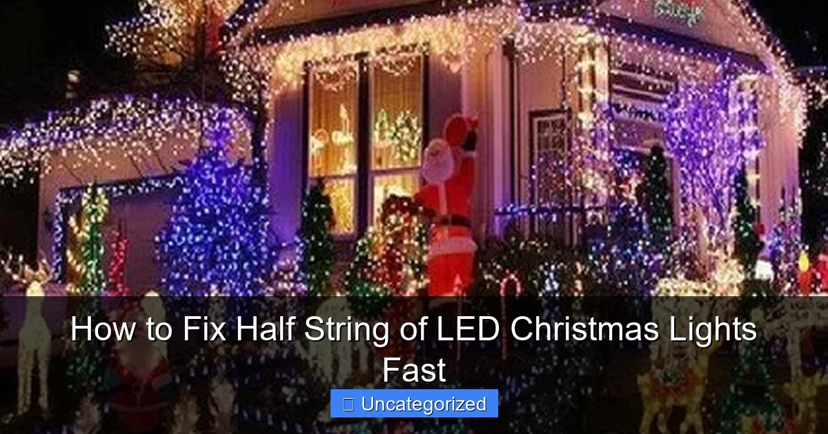How to Fix Half String of LED Christmas Lights Fast