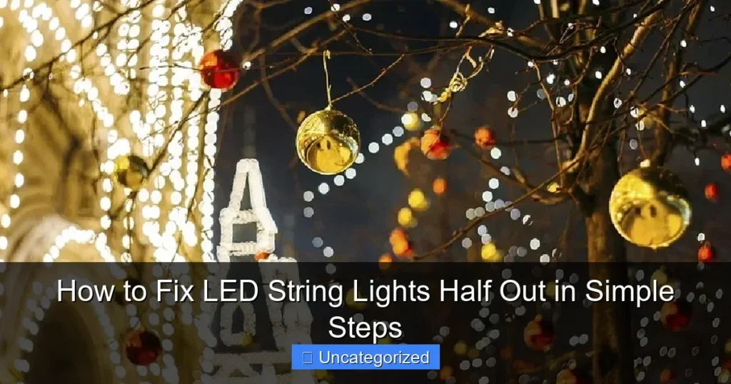 How to Fix LED String Lights Half Out in Simple Steps