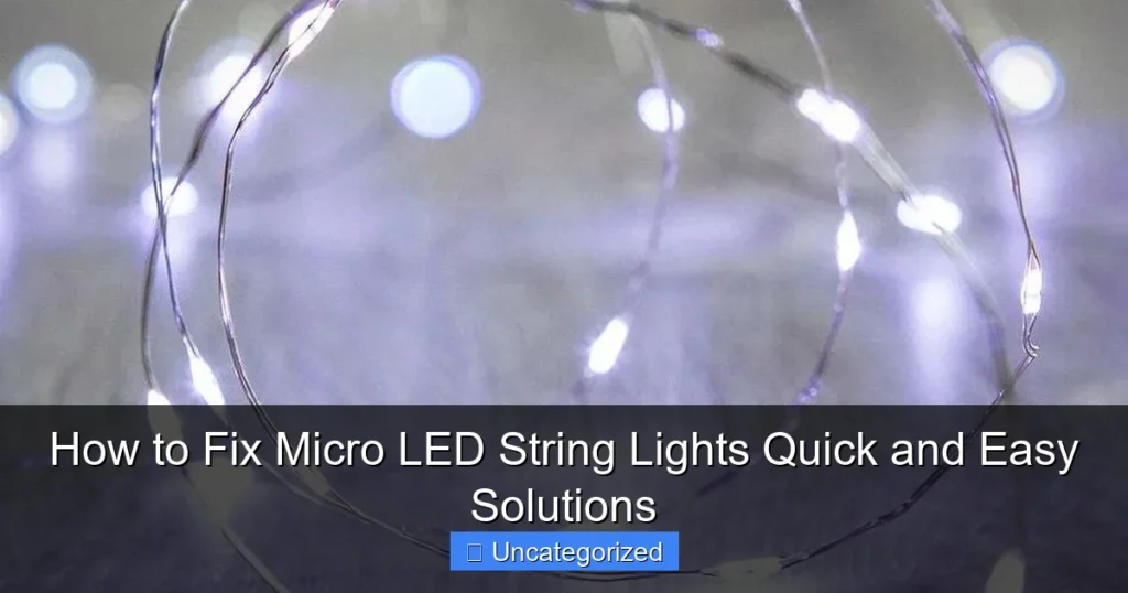 How to Fix Micro LED String Lights Quick and Easy Solutions