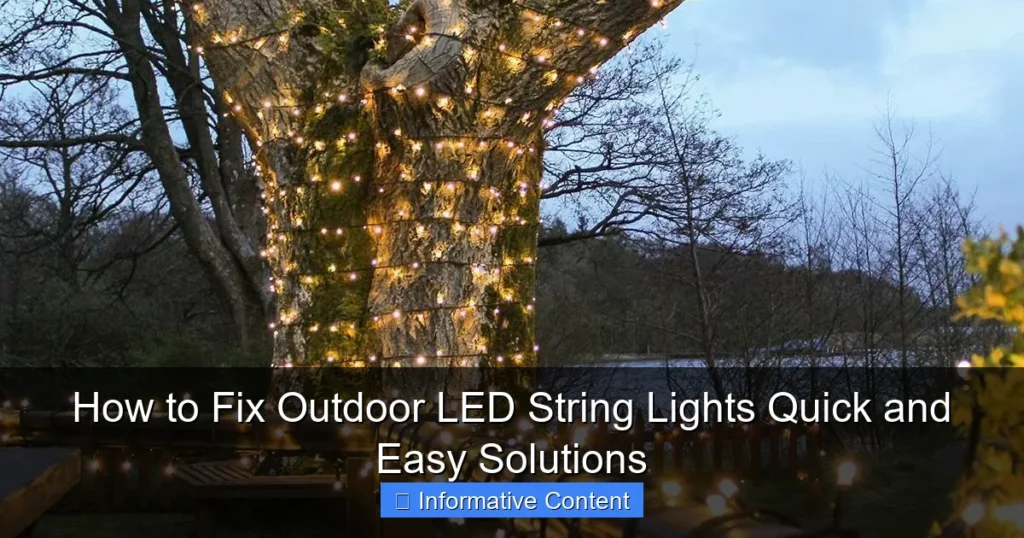 How to Fix Outdoor LED String Lights Quick and Easy Solutions