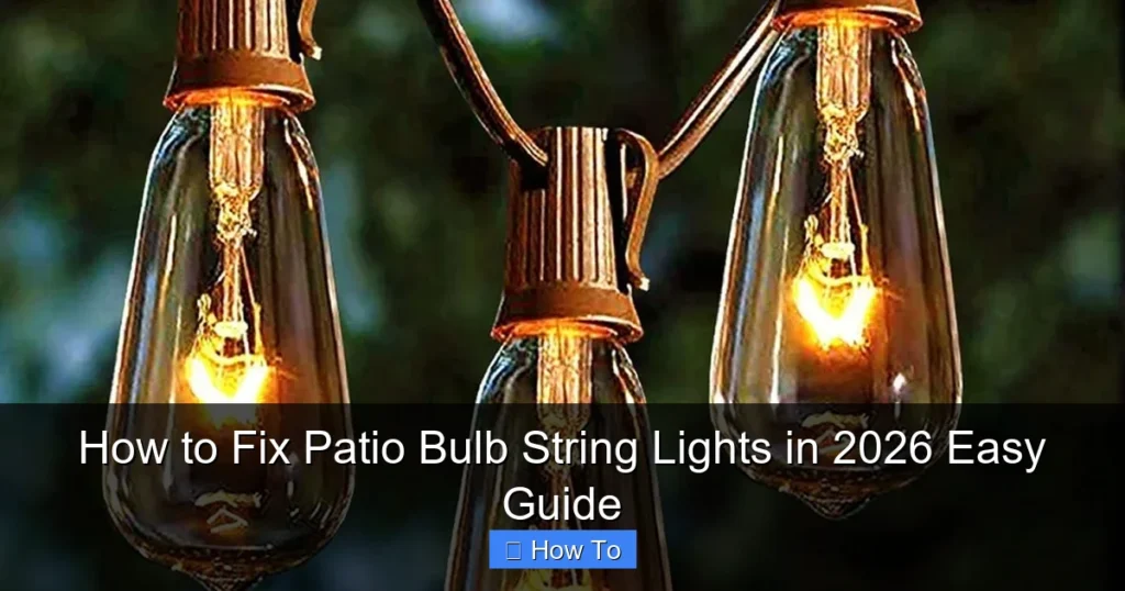 How to Fix Patio Bulb String Lights in 2026 Easy Guide