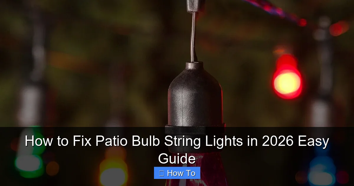 How to Fix Patio Bulb String Lights in 2026 Easy Guide