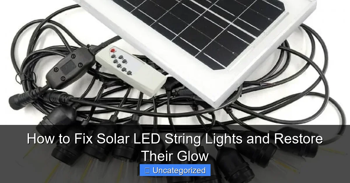 How to Fix Solar LED String Lights and Restore Their Glow