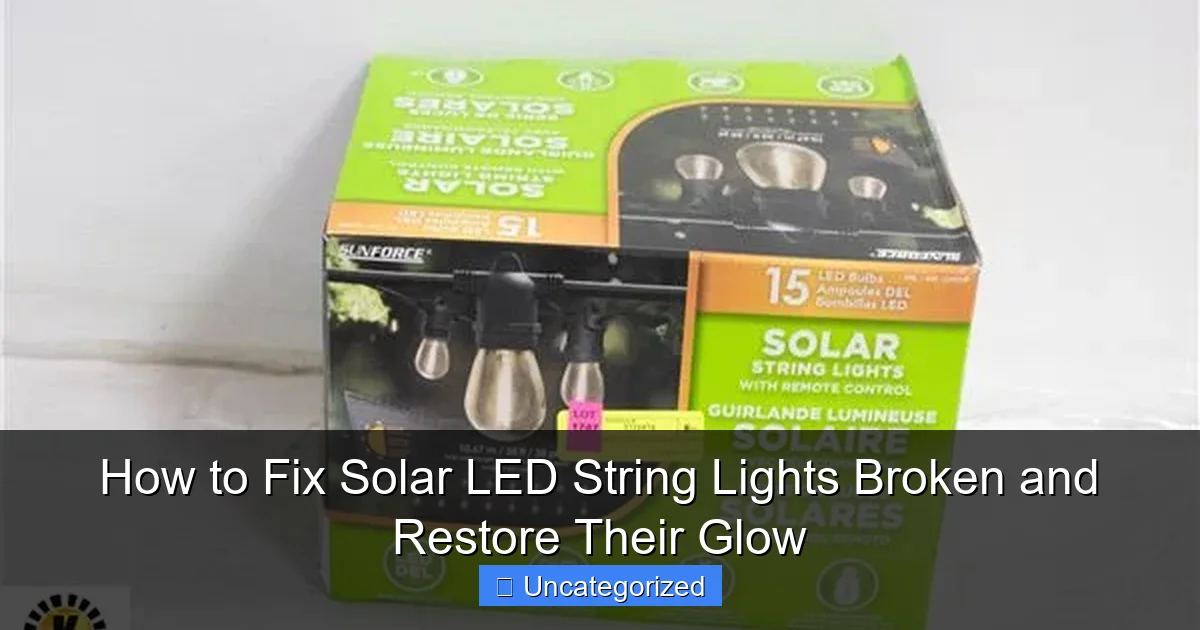 How to Fix Solar LED String Lights Broken and Restore Their Glow