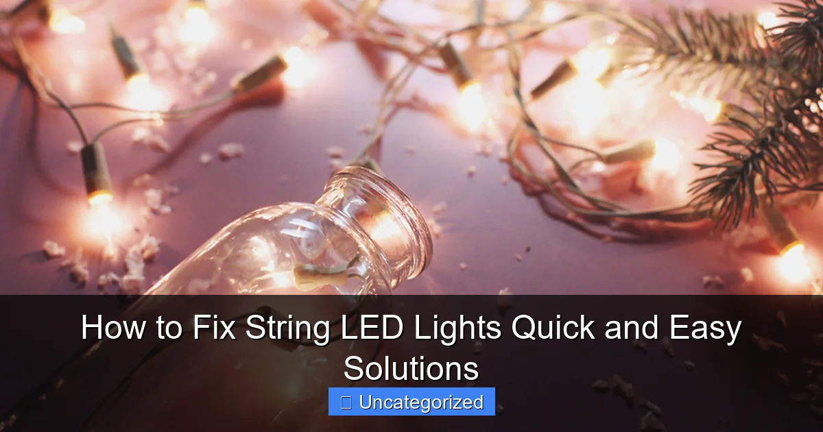 How to Fix String LED Lights Quick and Easy Solutions