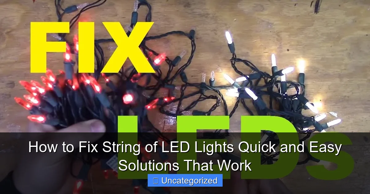 How to Fix String of LED Lights Quick and Easy Solutions That Work