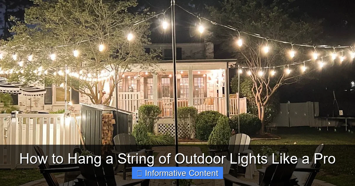 How to Hang a String of Outdoor Lights Like a Pro