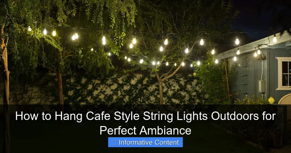 How to Hang Cafe Style String Lights Outdoors for Perfect Ambiance