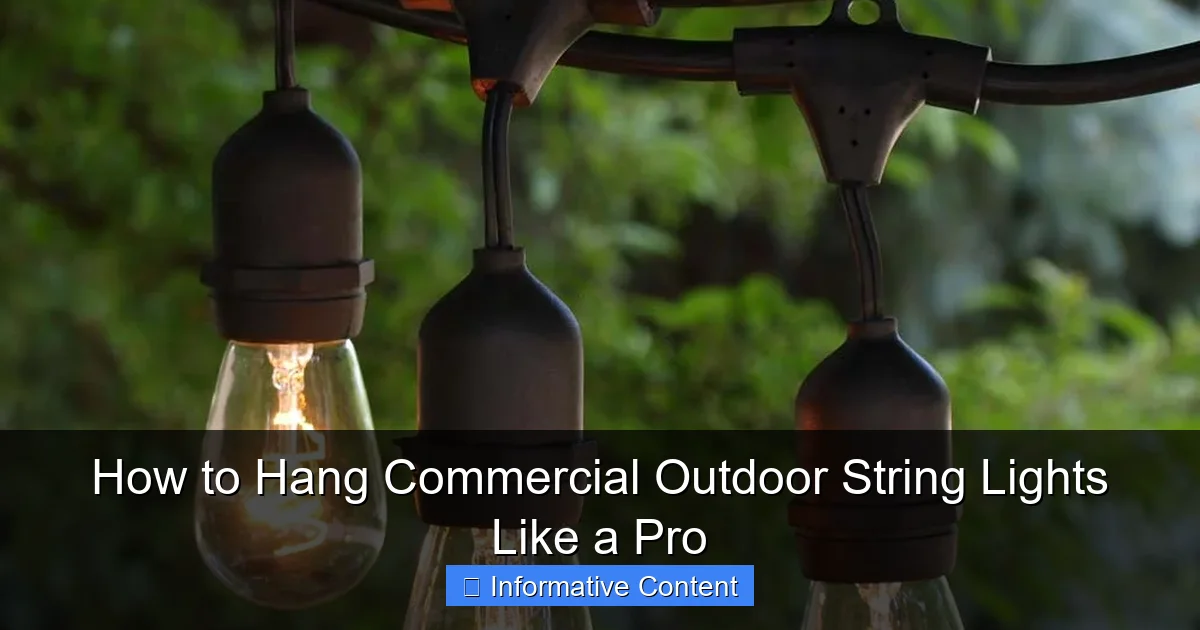 How to Hang Commercial Outdoor String Lights Like a Pro