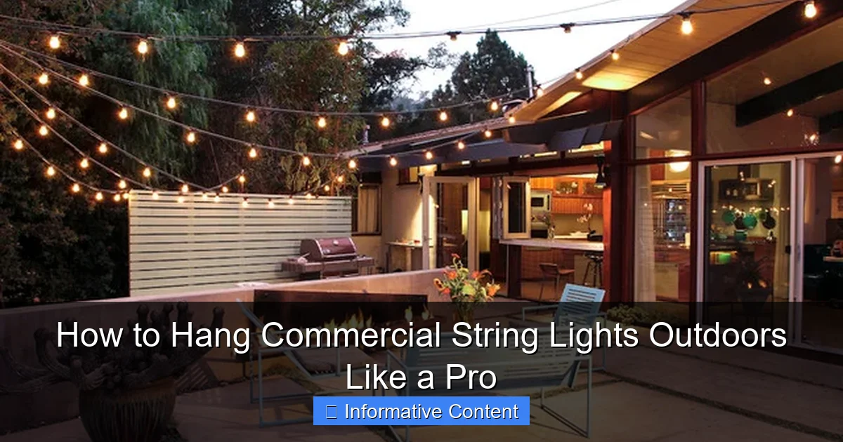 How to Hang Commercial String Lights Outdoors Like a Pro