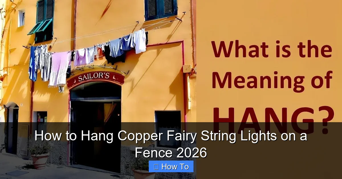 How to Hang Copper Fairy String Lights on a Fence 2026