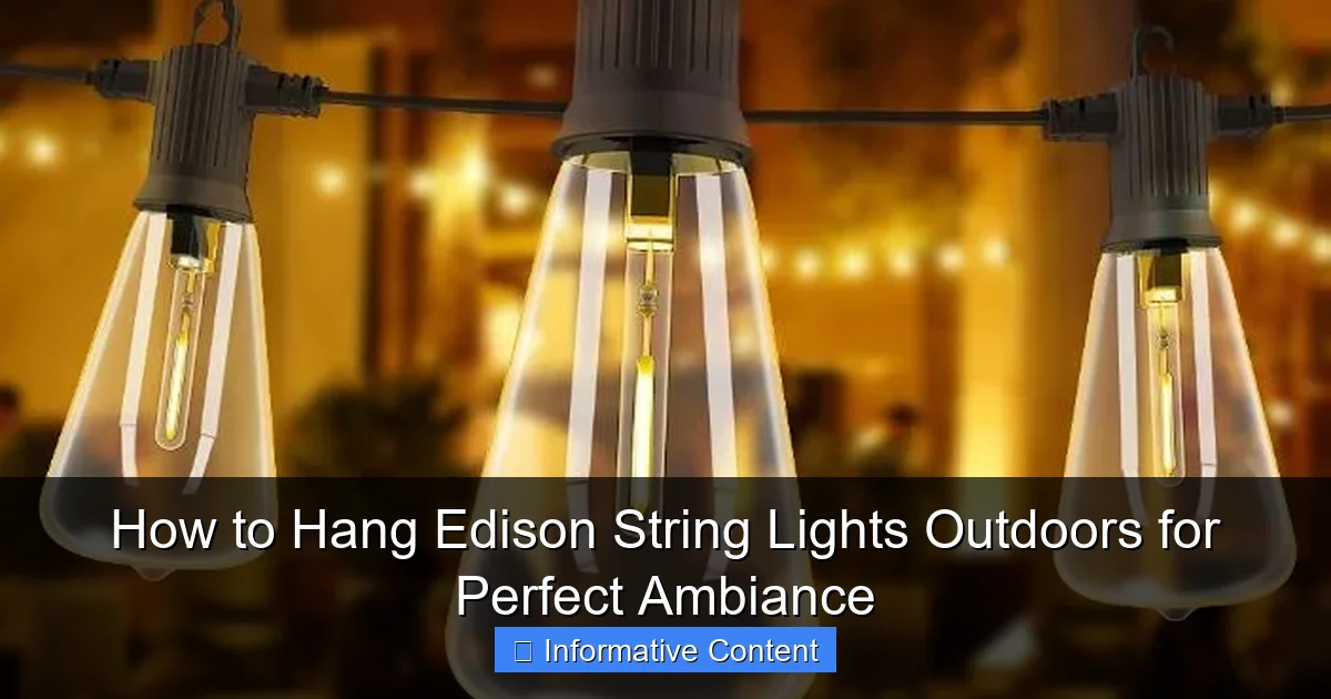 How to Hang Edison String Lights Outdoors for Perfect Ambiance