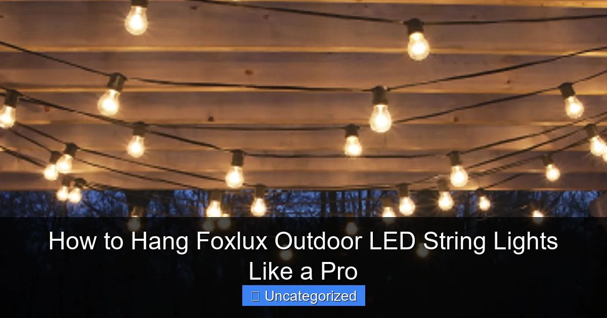 How to Hang Foxlux Outdoor LED String Lights Like a Pro