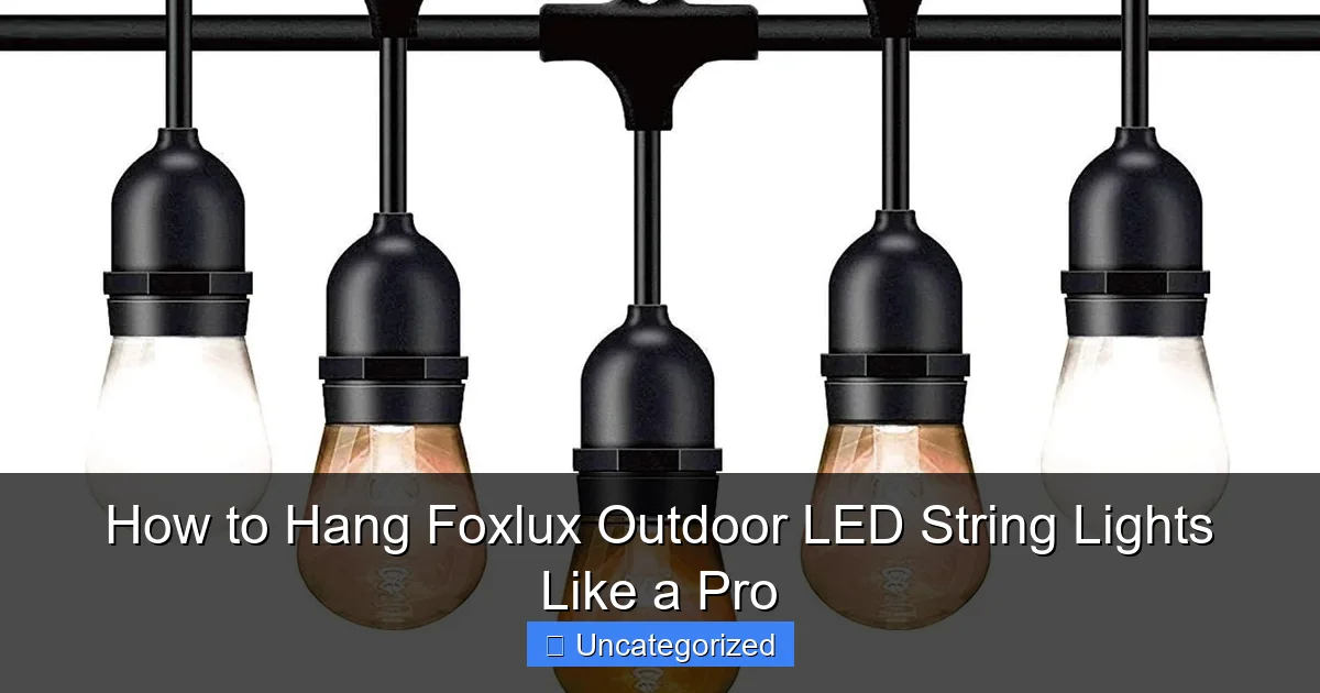 How to Hang Foxlux Outdoor LED String Lights Like a Pro