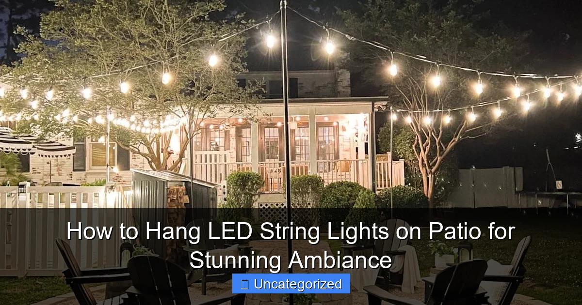 How to Hang LED String Lights on Patio for Stunning Ambiance