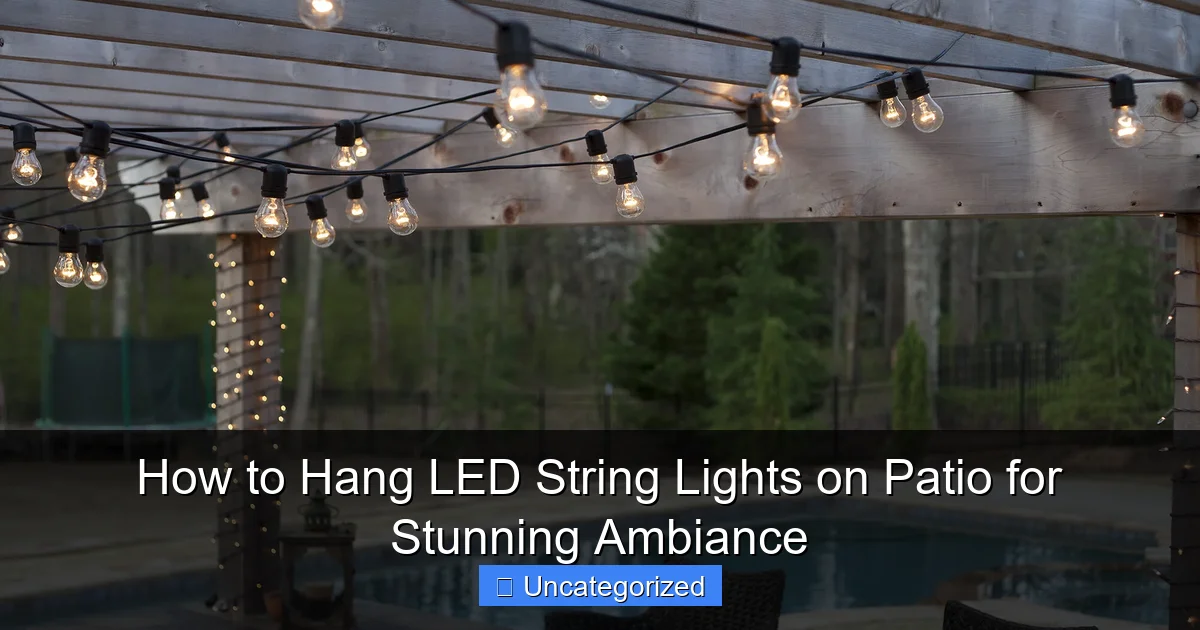 How to Hang LED String Lights on Patio for Stunning Ambiance