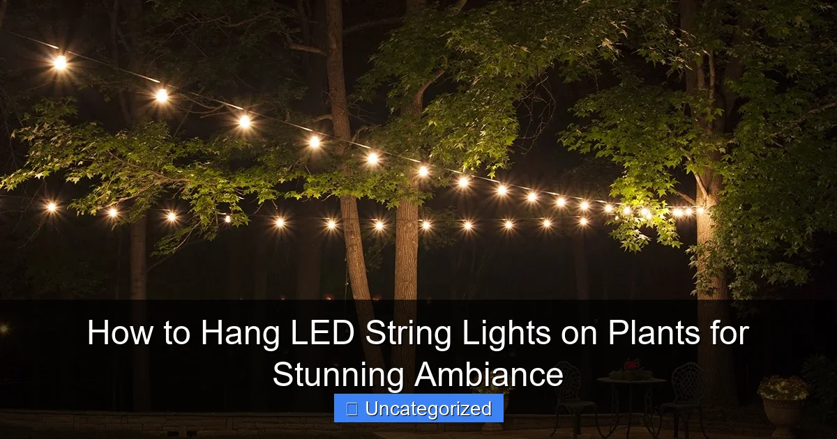 How to Hang LED String Lights on Plants for Stunning Ambiance