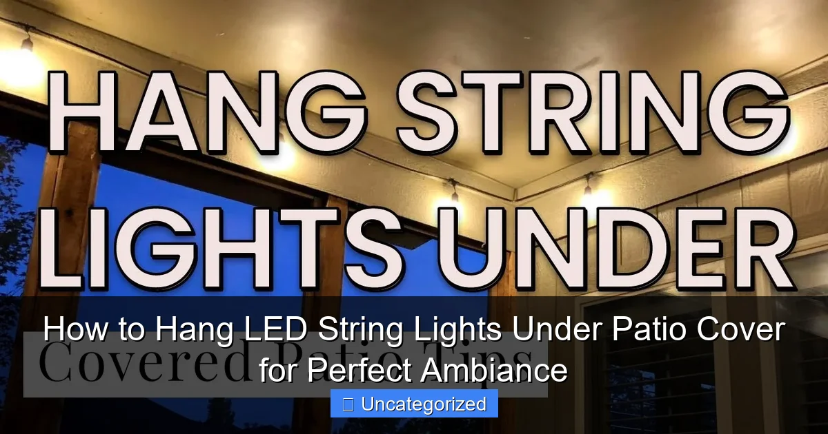 How to Hang LED String Lights Under Patio Cover for Perfect Ambiance