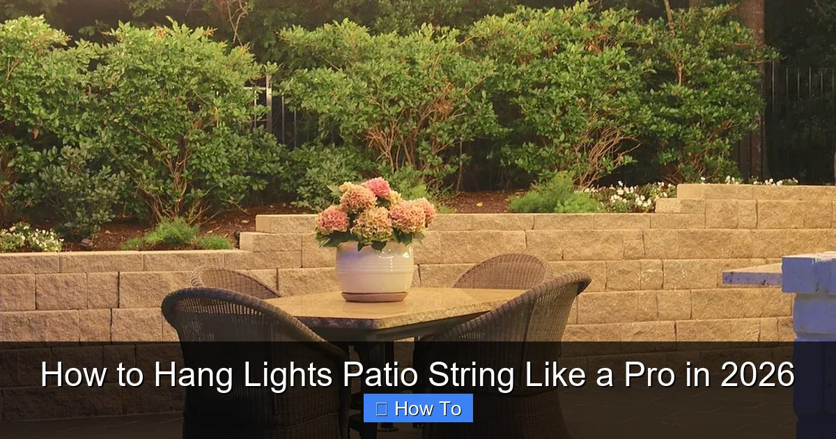 How to Hang Lights Patio String Like a Pro in 2026