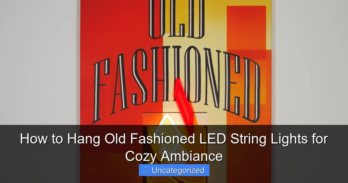How to Hang Old Fashioned LED String Lights for Cozy Ambiance