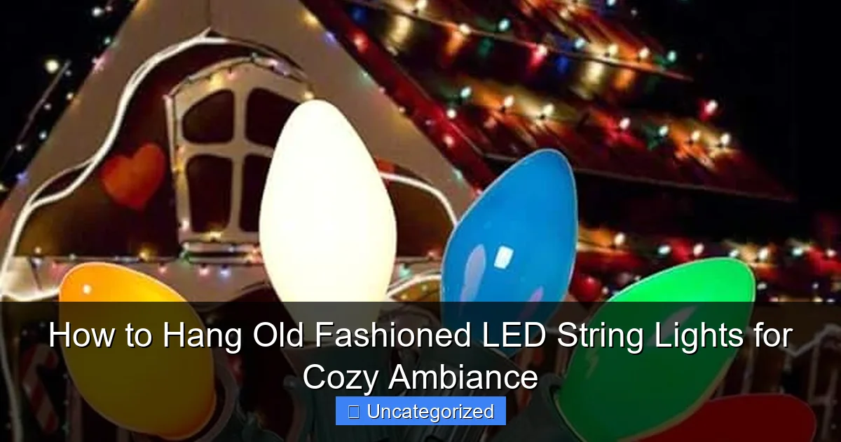 How to Hang Old Fashioned LED String Lights for Cozy Ambiance