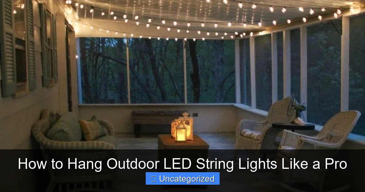 How to Hang Outdoor LED String Lights Like a Pro