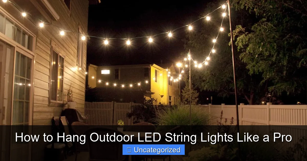 How to Hang Outdoor LED String Lights Like a Pro