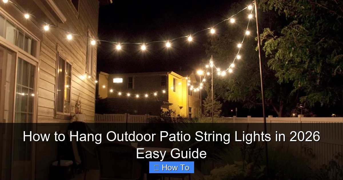 How to Hang Outdoor Patio String Lights in 2026 Easy Guide