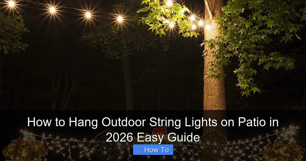 How to Hang Outdoor String Lights on Patio in 2026 Easy Guide