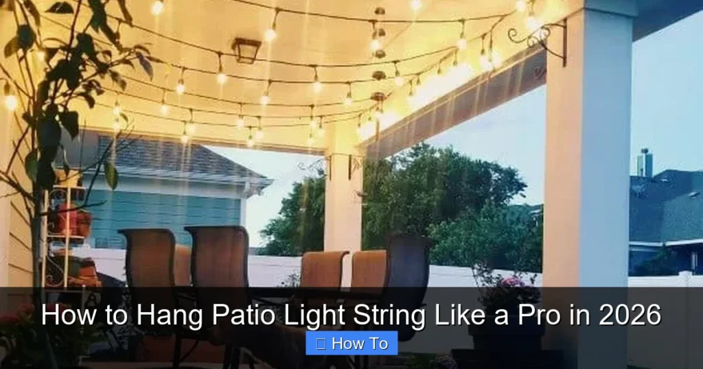 How to Hang Patio Light String Like a Pro in 2026