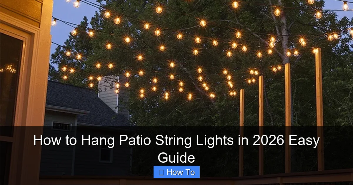 How to Hang Patio String Lights in 2026 Easy Guide