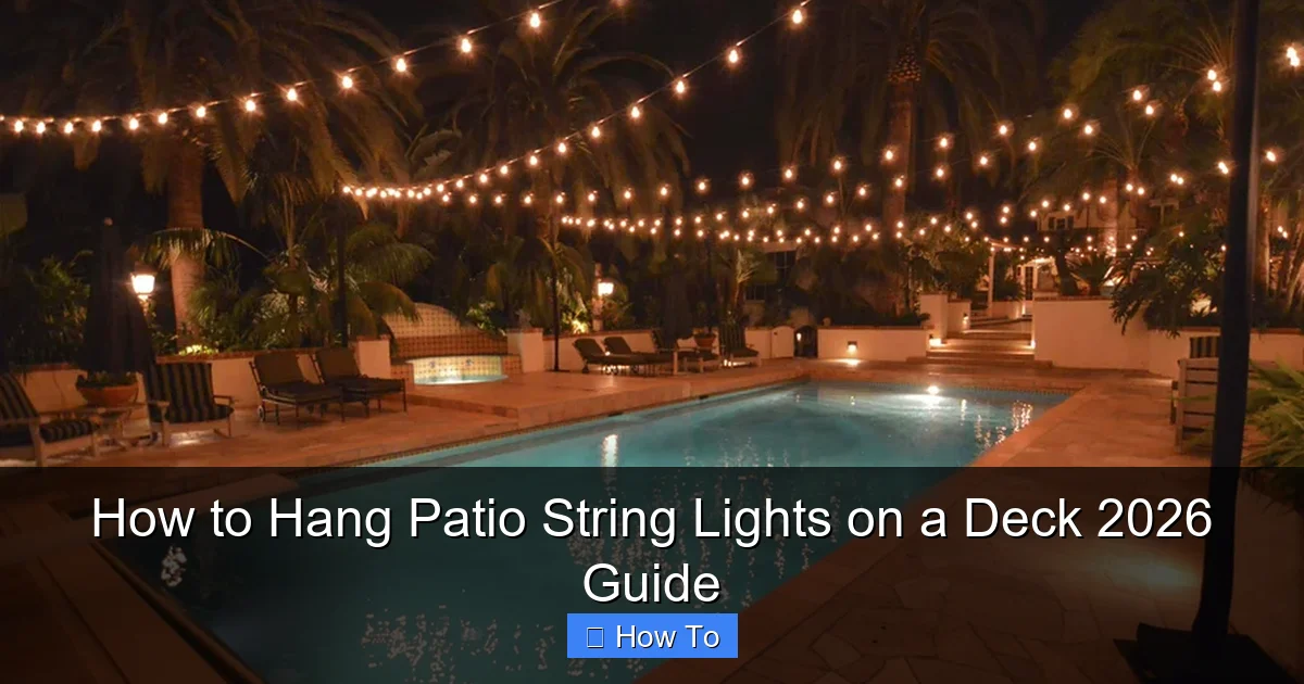 How to Hang Patio String Lights on a Deck 2026 Guide